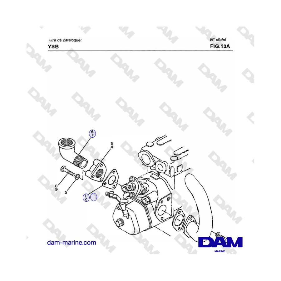 Yanmar YSB8 / YSB12 - EXHAUST FLANGE