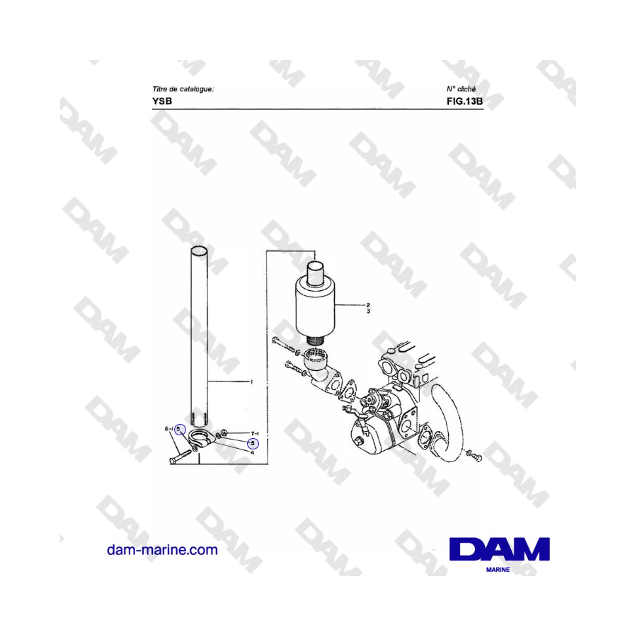 Yanmar YSB8 / YSB12 - SILENCIADOR DE ENFRIAMIENTO DE AIRE