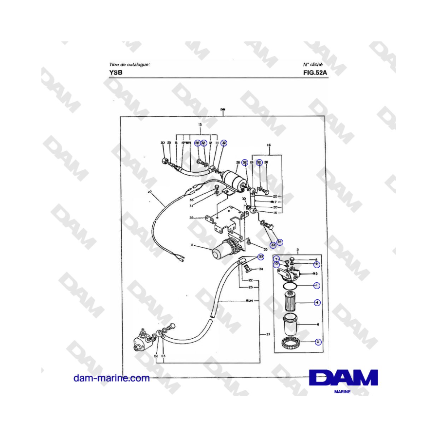 Yanmar YSB8 / YSB12 - BOMBA DE ALIMENTACIÓN DE FO Y FILTRO DE FO