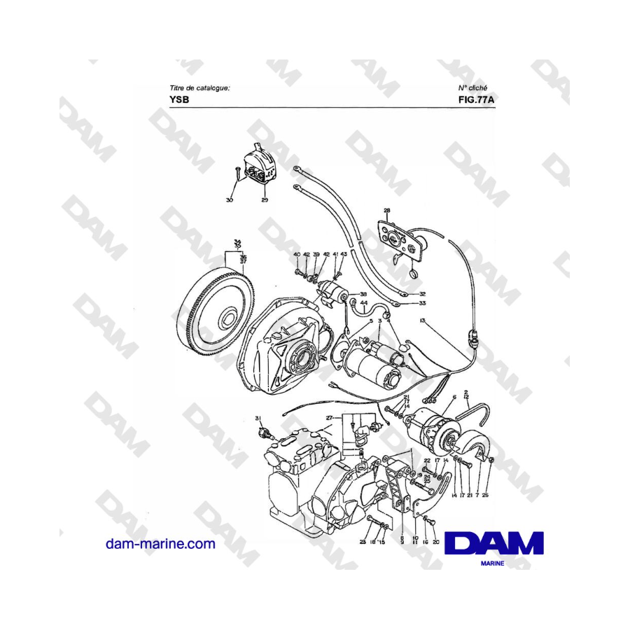 Yanmar YSB8 / YSB12 - CONJUNTO DE DISPOSITIVO DE ARRANQUE ELÉCTRICO