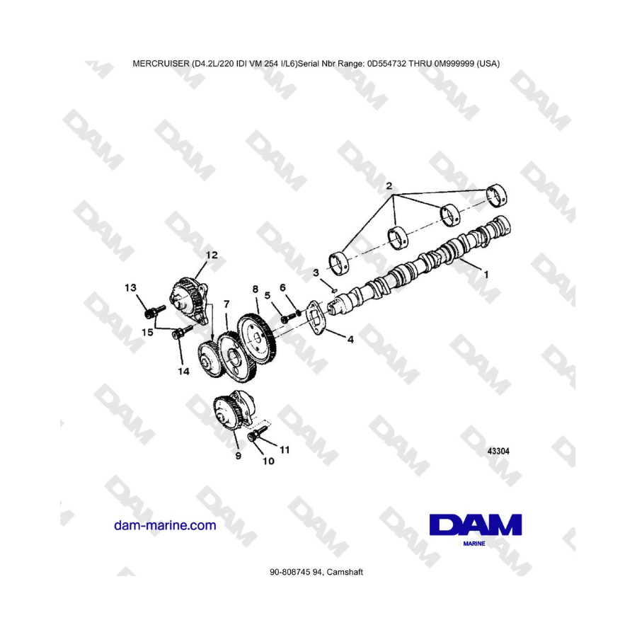 Mercruiser 4.2L 220 IDI - Camshaft