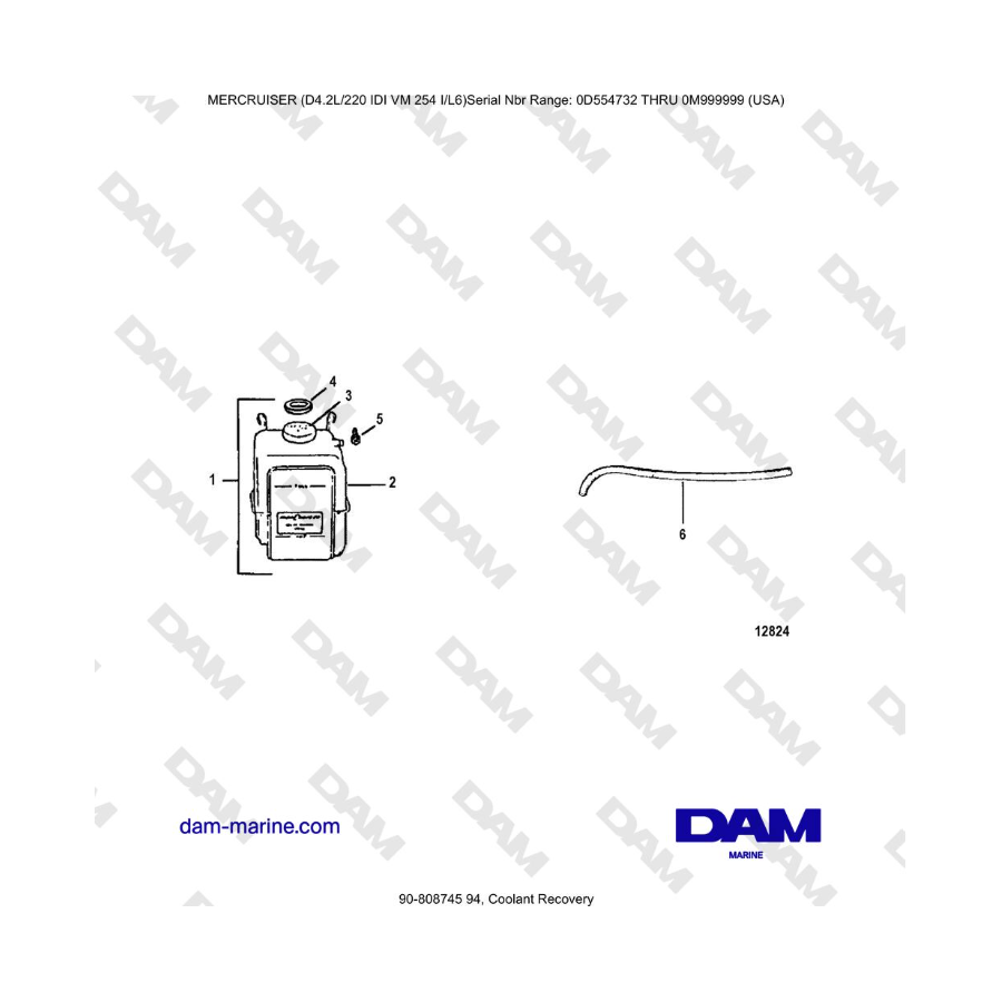 Mercruiser 4.2L 220 IDI - Coolant Recovery