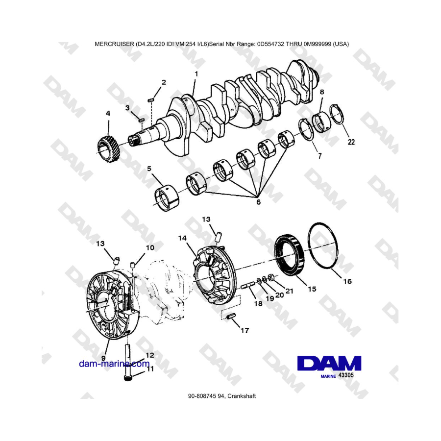 Mercruiser 4.2L 220 IDI - Crankshaft