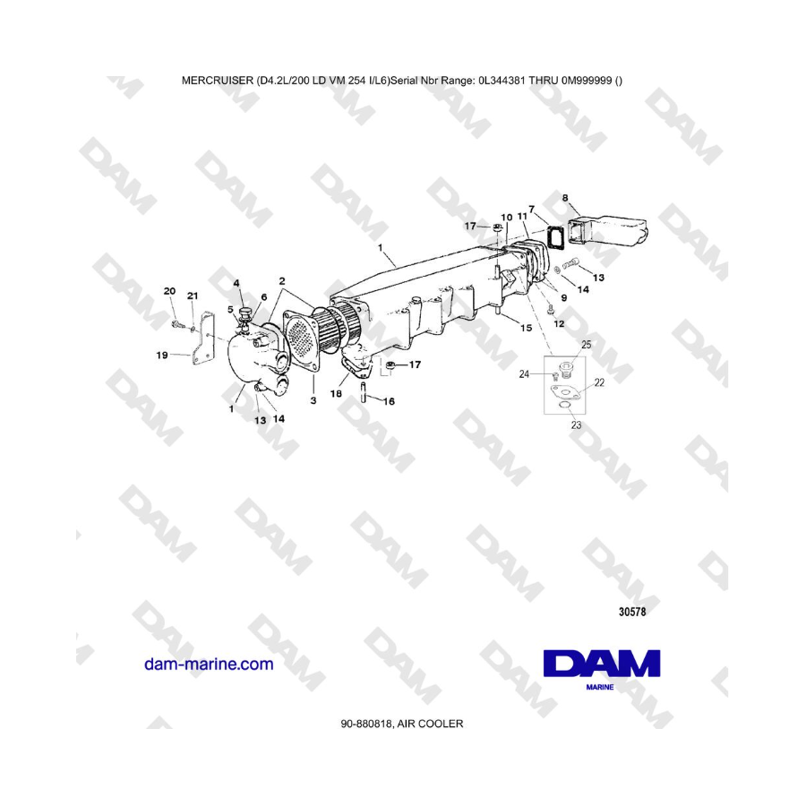 Mercruiser 4.2L 200 LD - Air cooler