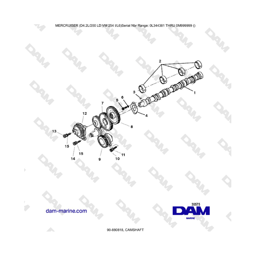 Mercruiser 4.2L 200 LD - ÁRBOL DE LEVAS