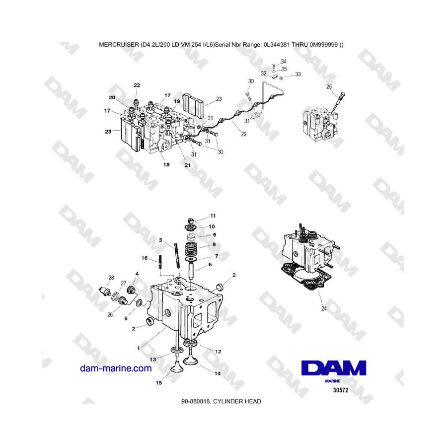 Mercruiser 4.2L 200 LD - CYLINDER HEAD