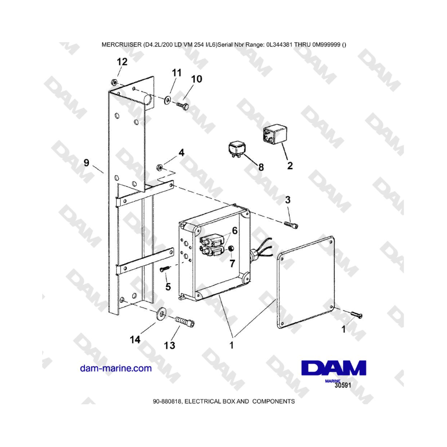 Mercruiser 4.2L 200 LD - ELECTRICAL BOX AND COMPONENTS