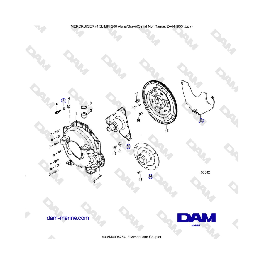 Mercruiser 4.5L MPI - Flywheel and Coupler