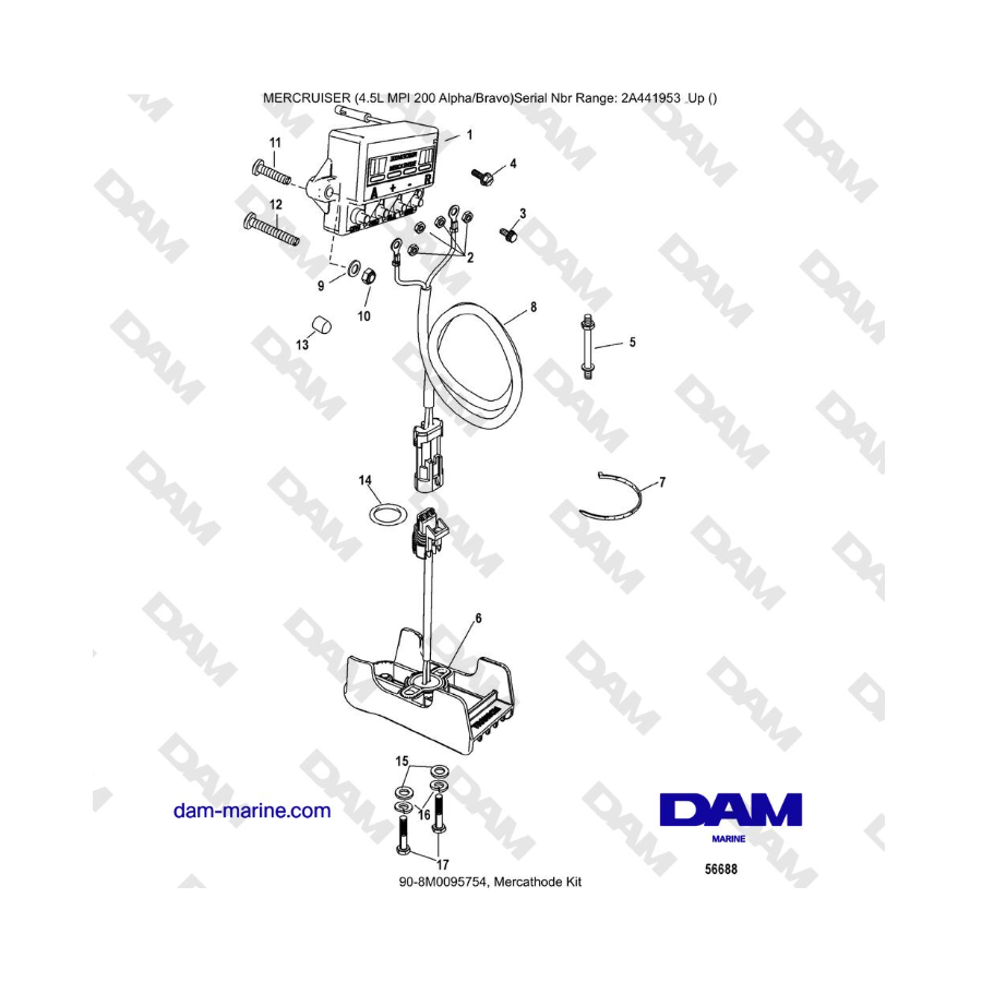 Mercruiser 4.5L MPI - Kit Mercathode