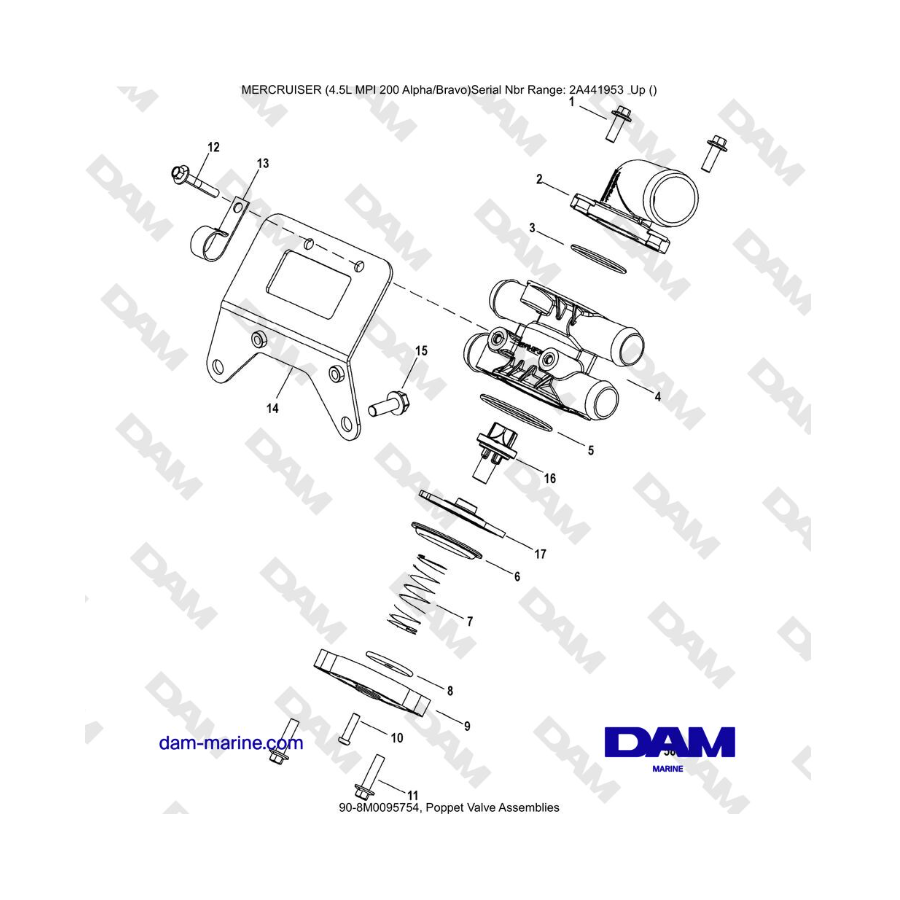 Mercruiser 4.5L MPI - Poppet Valve Assemblies