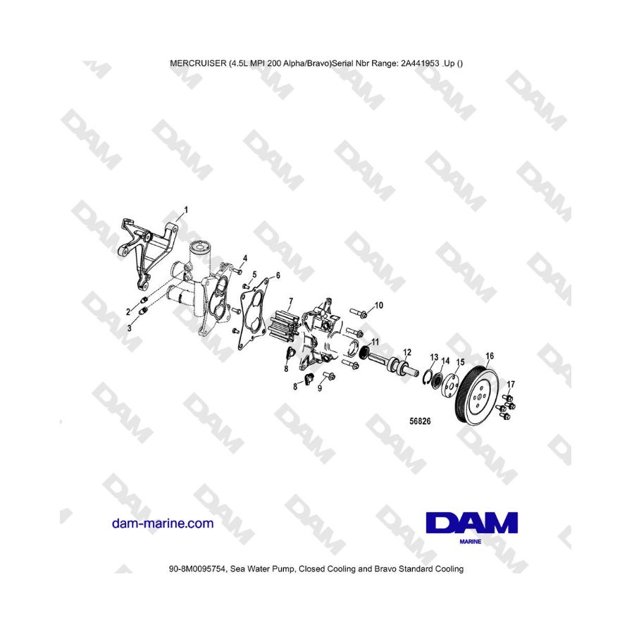 Mercruiser 4.5L MPI - Sea Water Pump, Closed Cooling and Bravo Standard Cooling