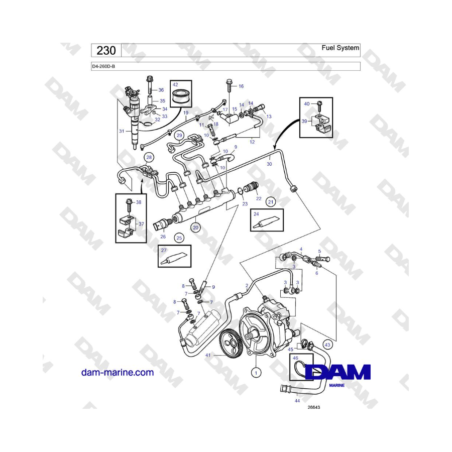 Volvo Penta D4-260D-B - Fuel System