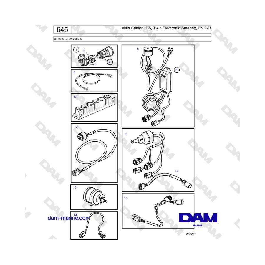 Volvo Penta D4-260D-E, D4-300D-E - Main Station IPS, Twin Electronic Steering