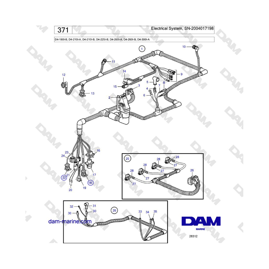 Volvo Penta D4-180I / D4-210I / D4-225I / D4-260I / D4-300I - Electrical System