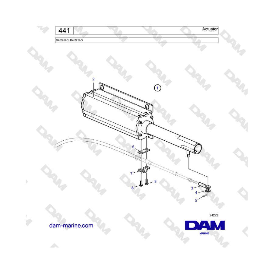 Volvo Penta D4-180I / D4-210I / D4-225I / D4-260I - Actuador