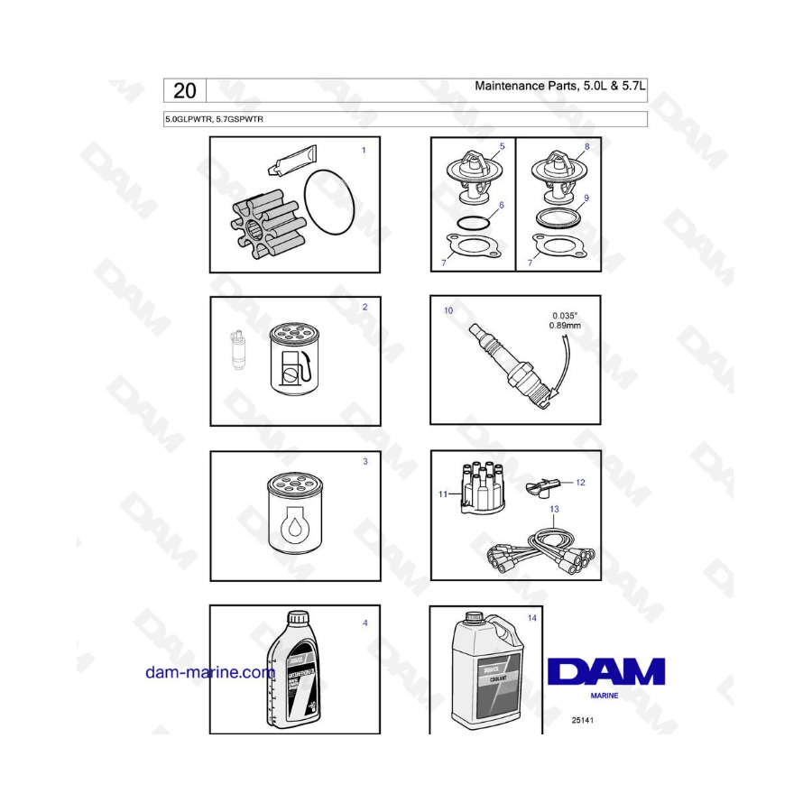 Volvo Penta 5.7L GS - Maintenance Parts, 5.0L & 5.7L