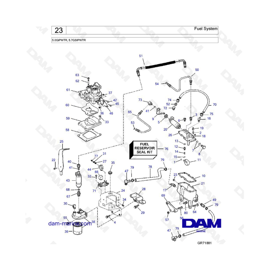 Volvo Penta 5.7L GS - Fuel System