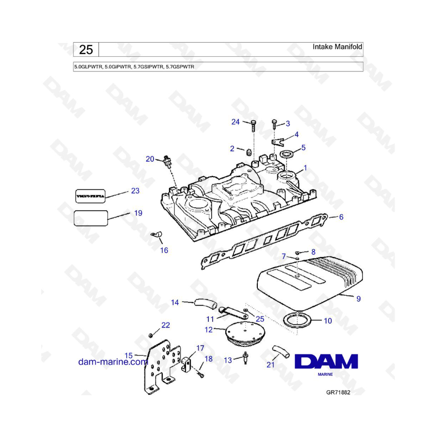 Volvo Penta 5.7L GS - Intake Manifold