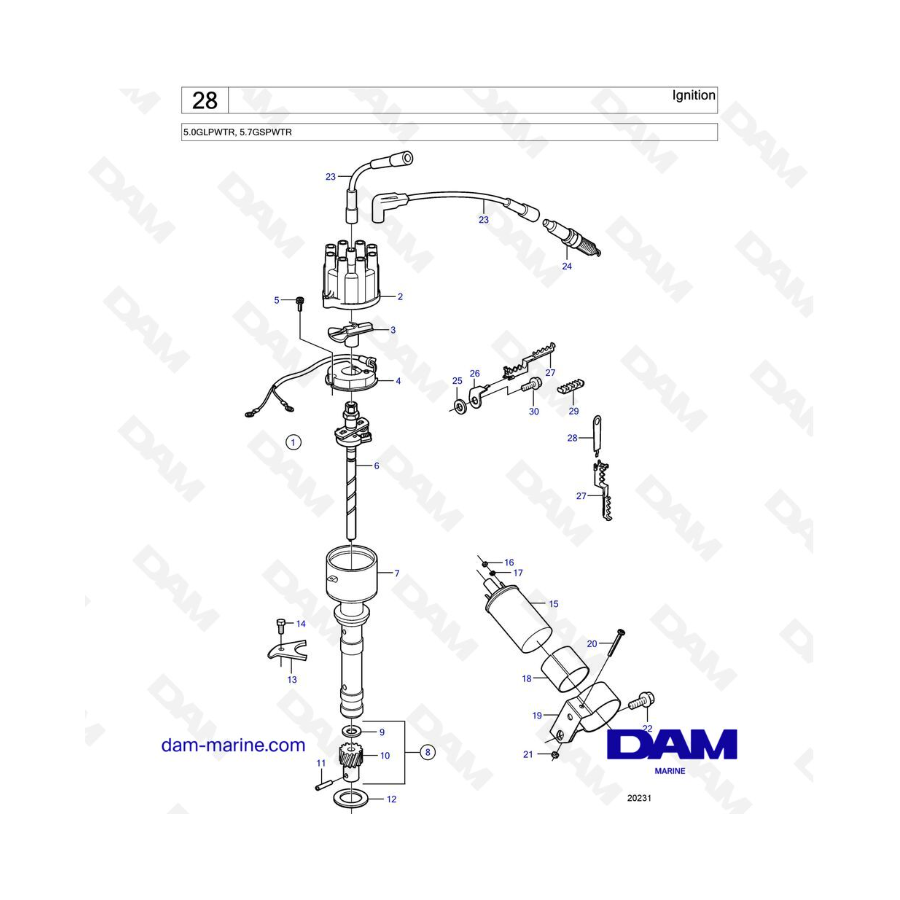 Volvo Penta 5.7L GS - Encendido