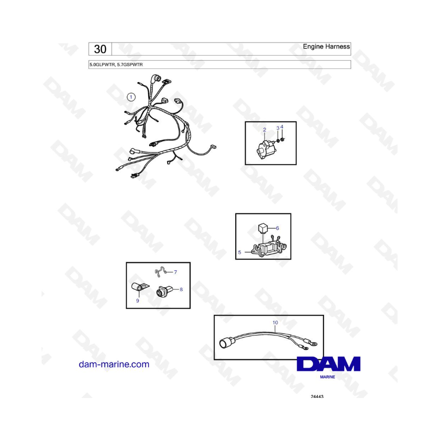 Volvo Penta 5.7L GS - Engine Harness