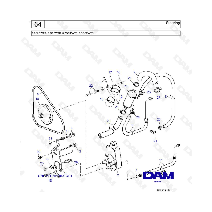 Volvo Penta 5.7L GS - Dirección