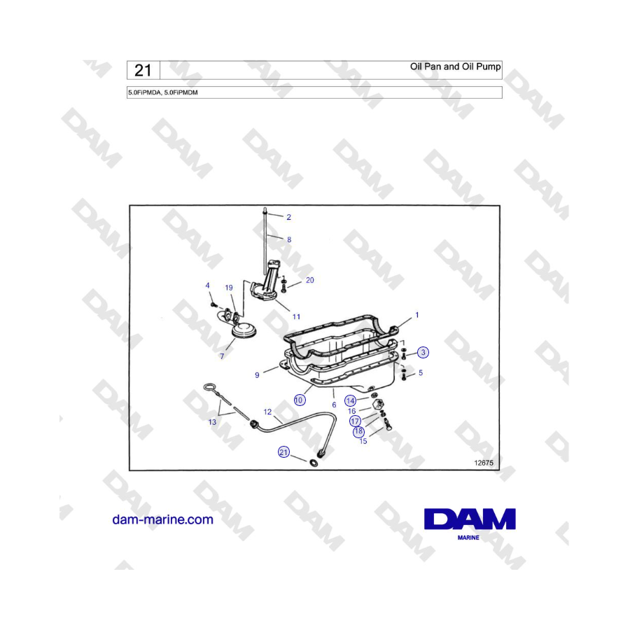 Volvo Penta 5.0L FI - Oil Pan and Oil Pump