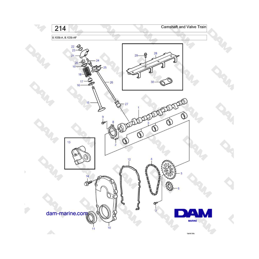 Volvo Penta 8.1L OSI - Camshaft and Valve Train