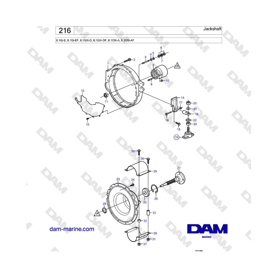 Volvo Penta 8.1L OSI - Jackshaft