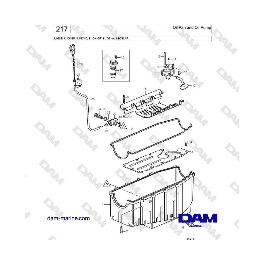 Volvo Penta 8.1L OSI - Oil Pan and Oil Pump