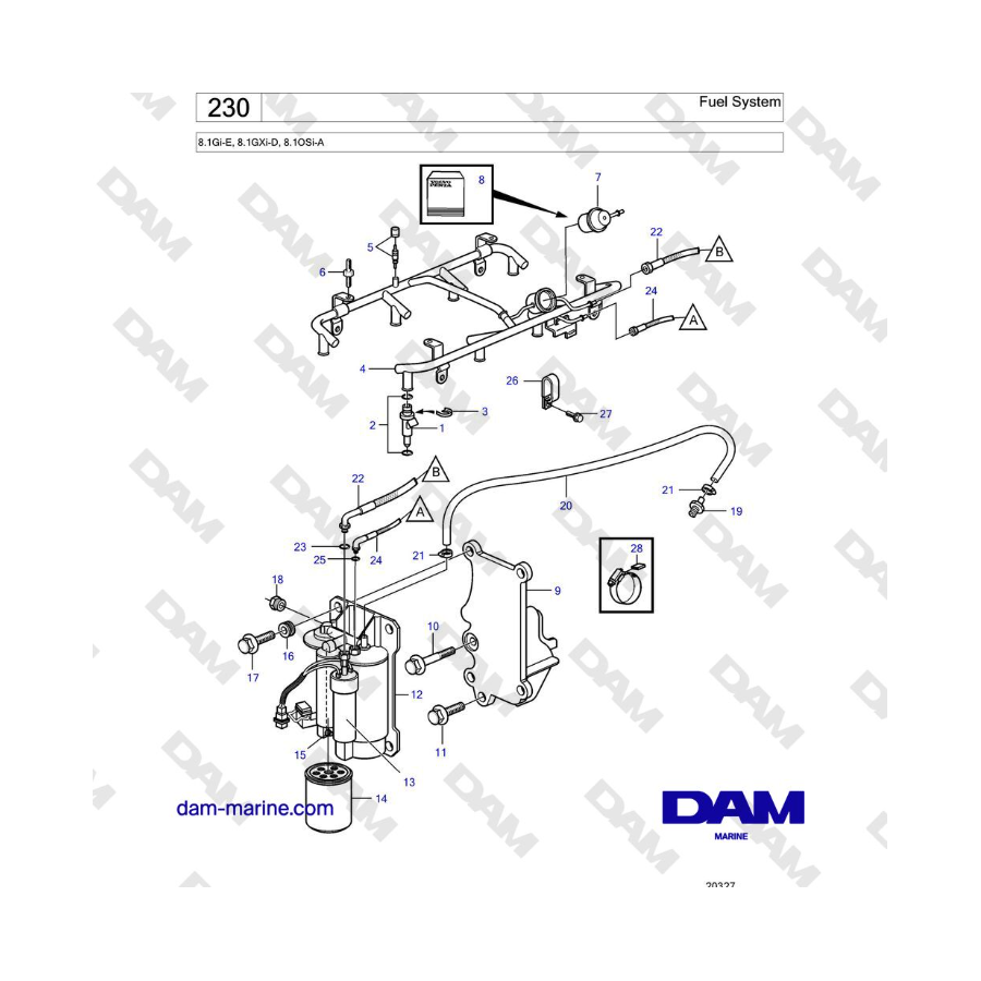 Volvo Penta 8.1L OSI - Fuel System