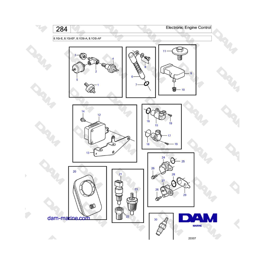 Volvo Penta 8.1L OSI - Control electrónico del motor