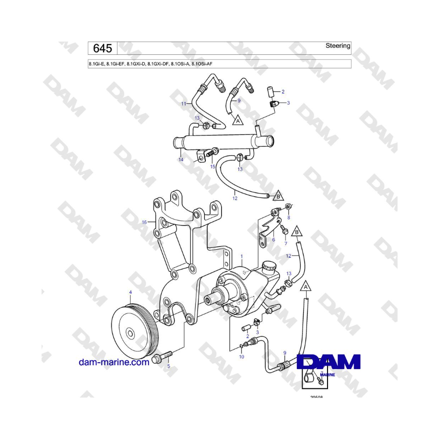 Volvo Penta 8.1L OSI - Steering