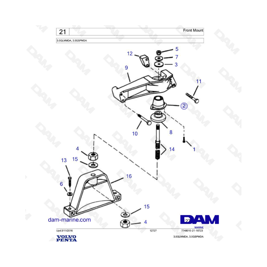 Volvo Penta 3.0L GL - Front Mount