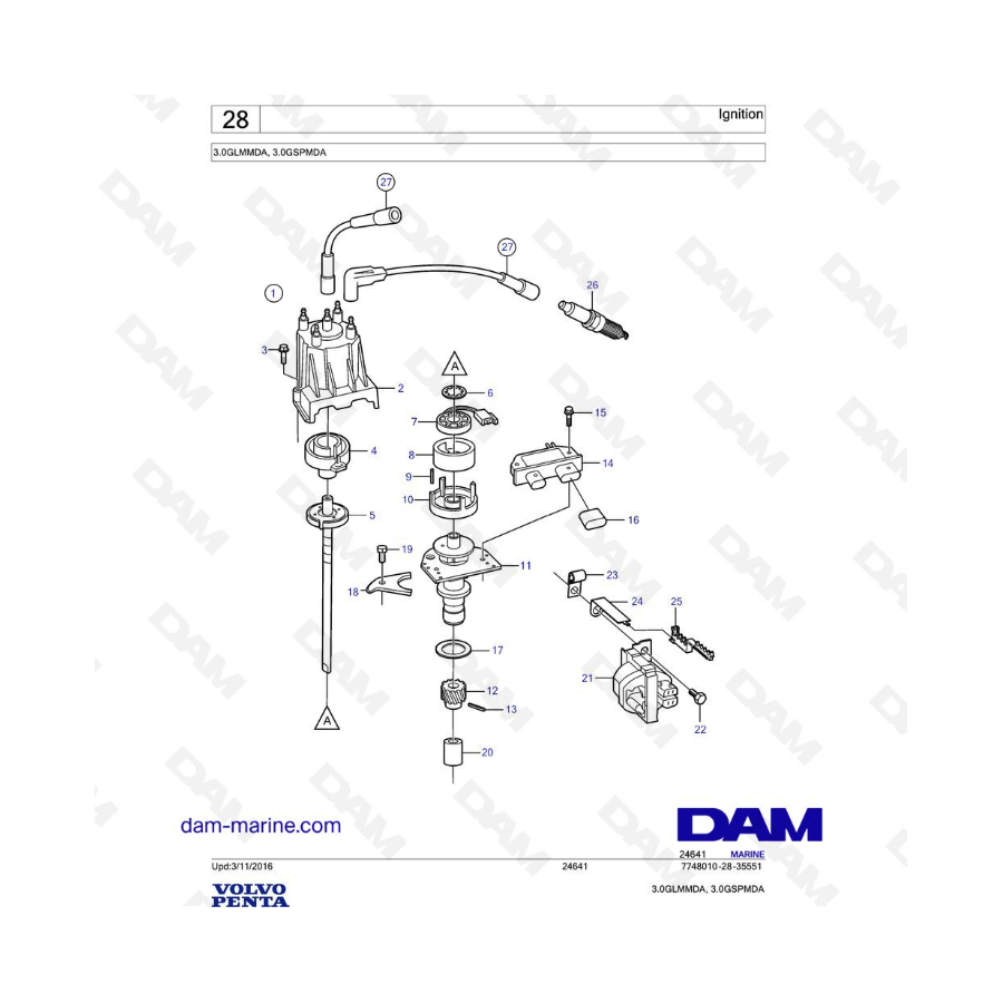 Volvo Penta 3.0L GL - Encendido