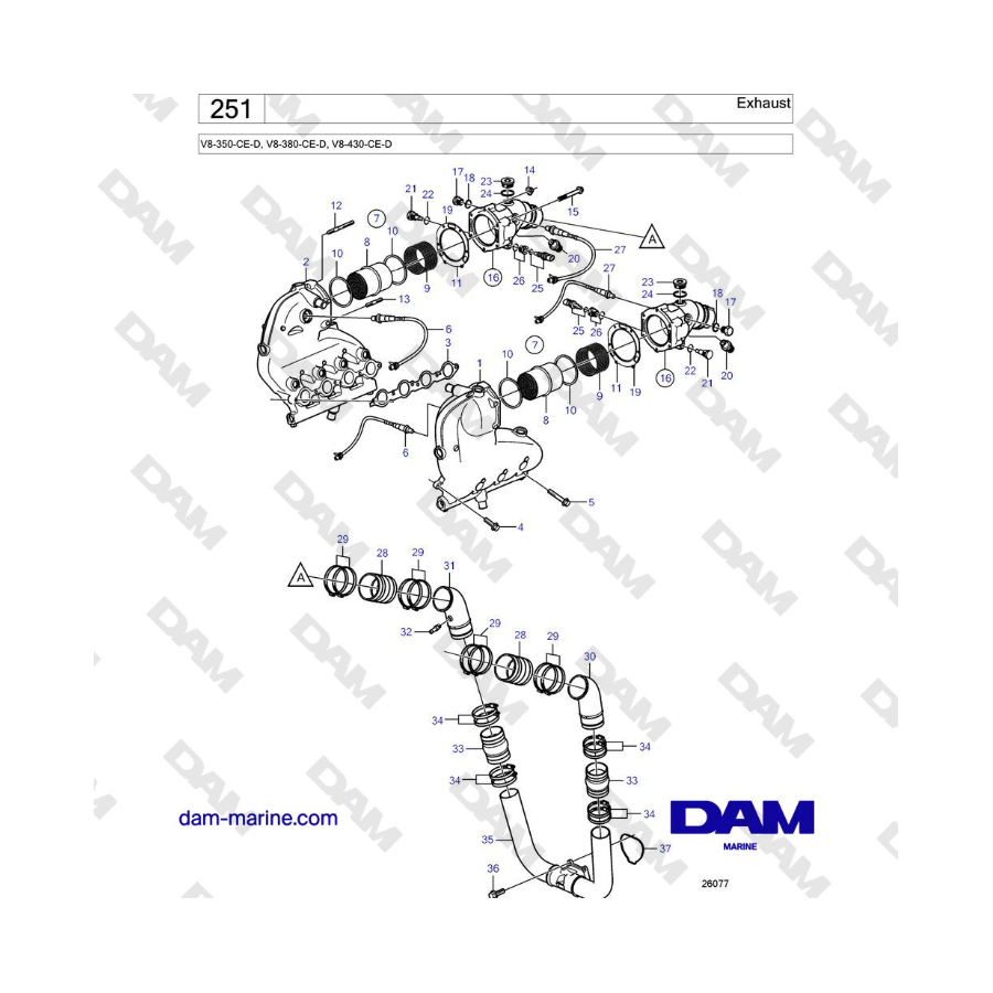 Volvo Penta V8-430 - Exhaust