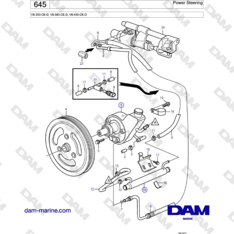 Volvo Penta V8-430 - Dirección asistida