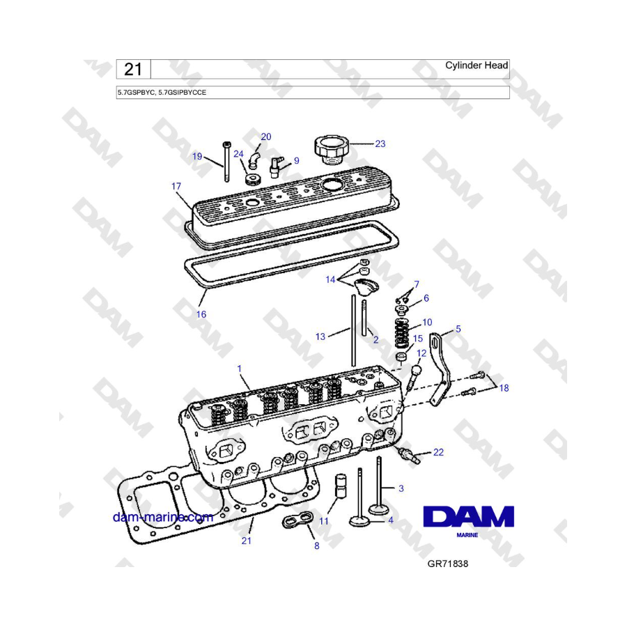 Volvo Penta 5.7L GSI - Culata