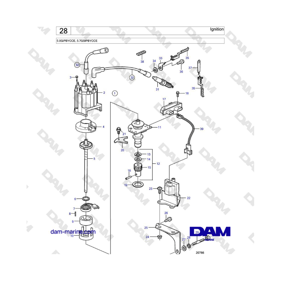 Volvo Penta 5.7L GSI - Encendido