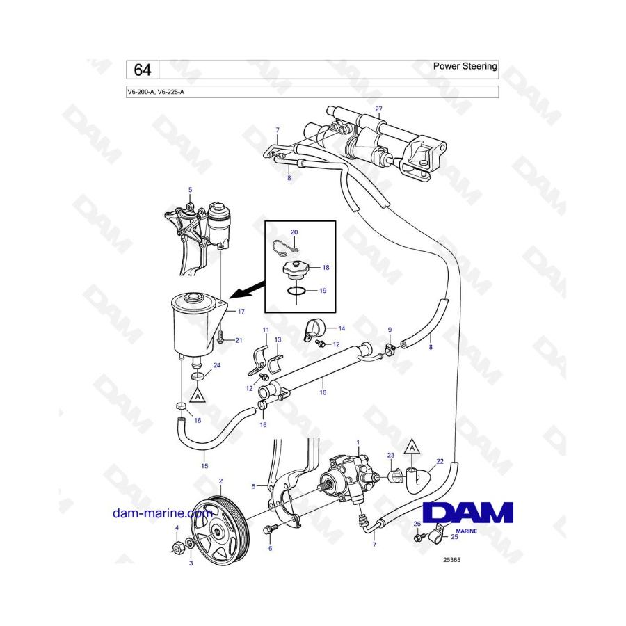 Volvo Penta V6-225 - Dirección asistida