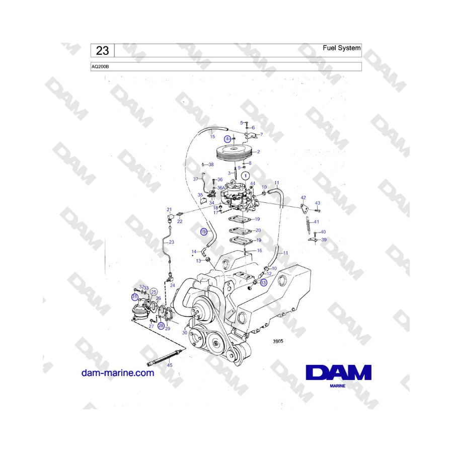 Volvo Penta AQ200B - Fuel System