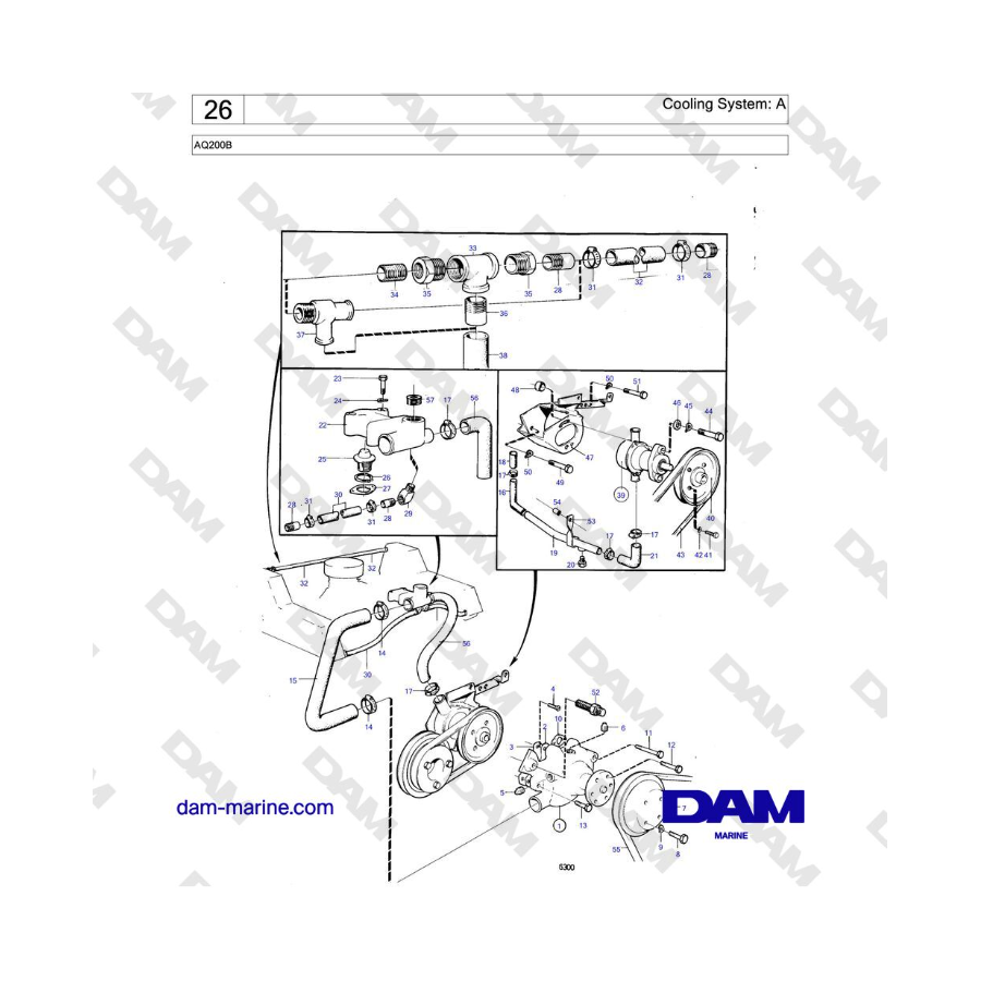 Volvo Penta AQ200B - Cooling System: A