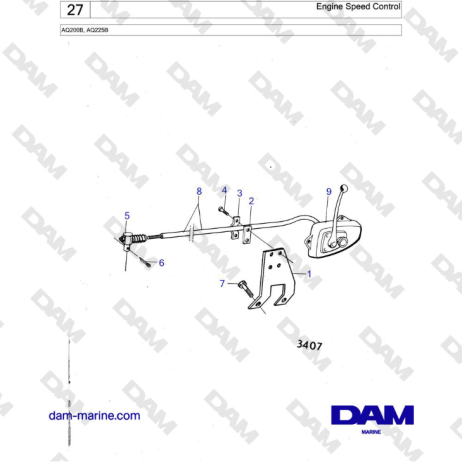 Volvo Penta AQ200B / AQ225B - Engine Speed Control - DAM Marine