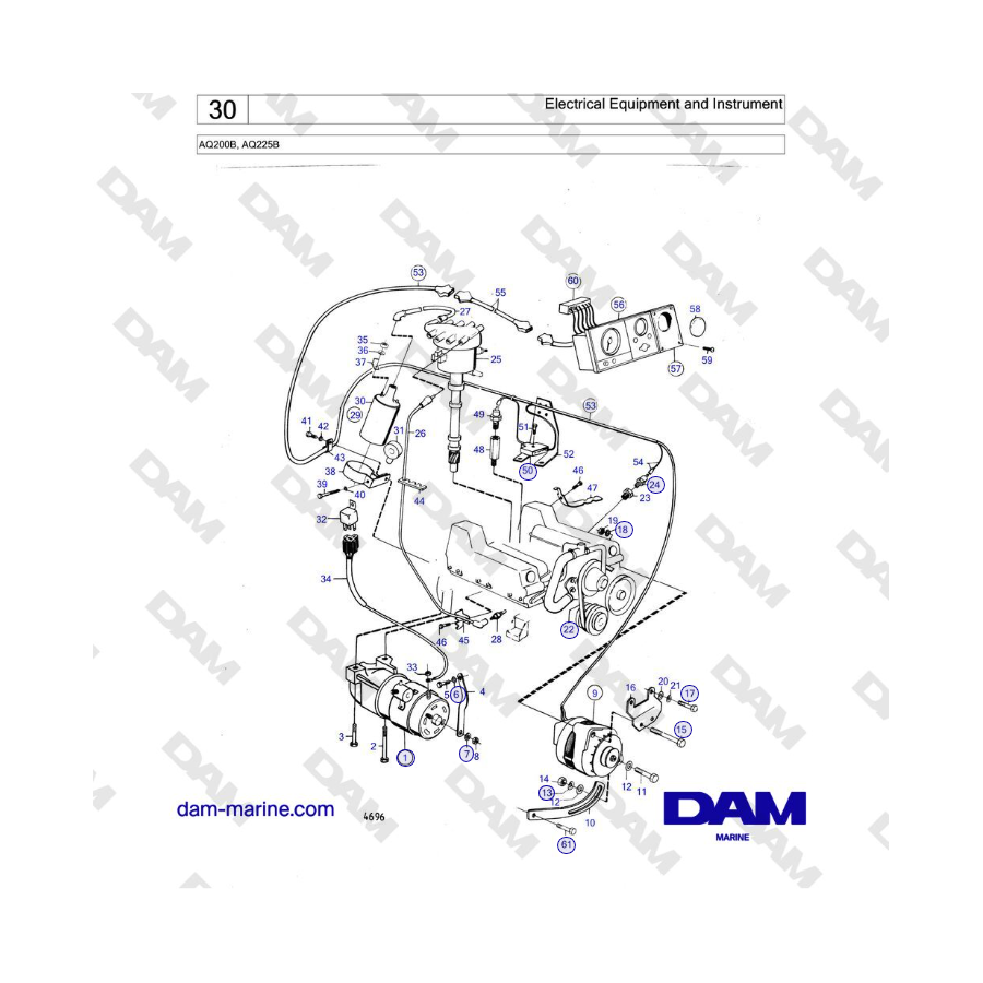 Volvo Penta AQ200B / AQ225B - Electrical Equipment and Instrument