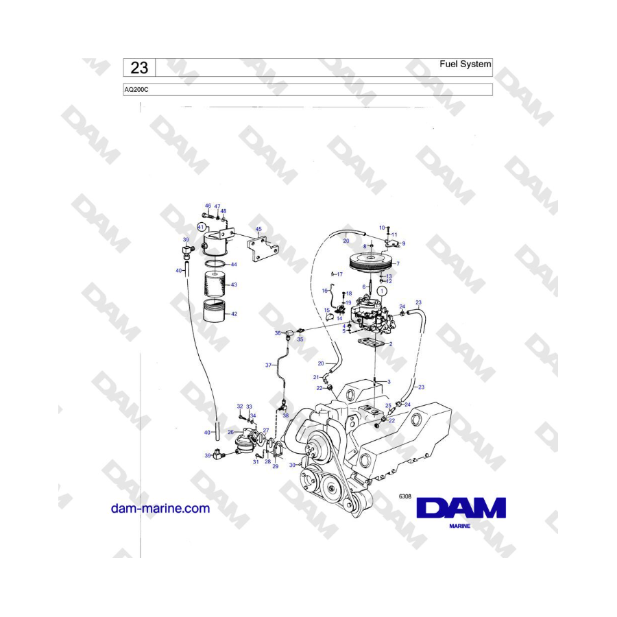 Volvo Penta AQ200C - Fuel System