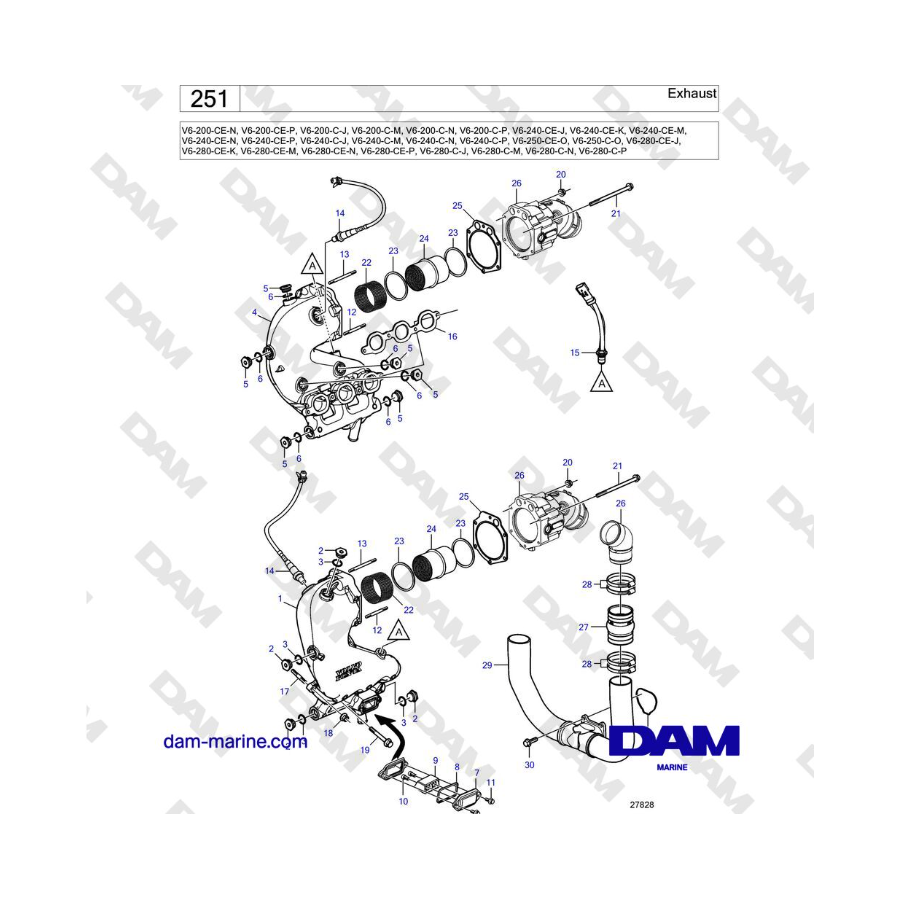 Volvo Penta V6-250 - Escape