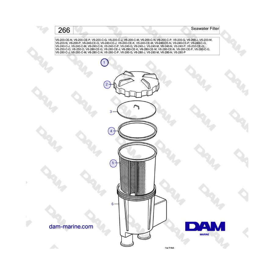 Volvo Penta V6-250 - Seawater Filter