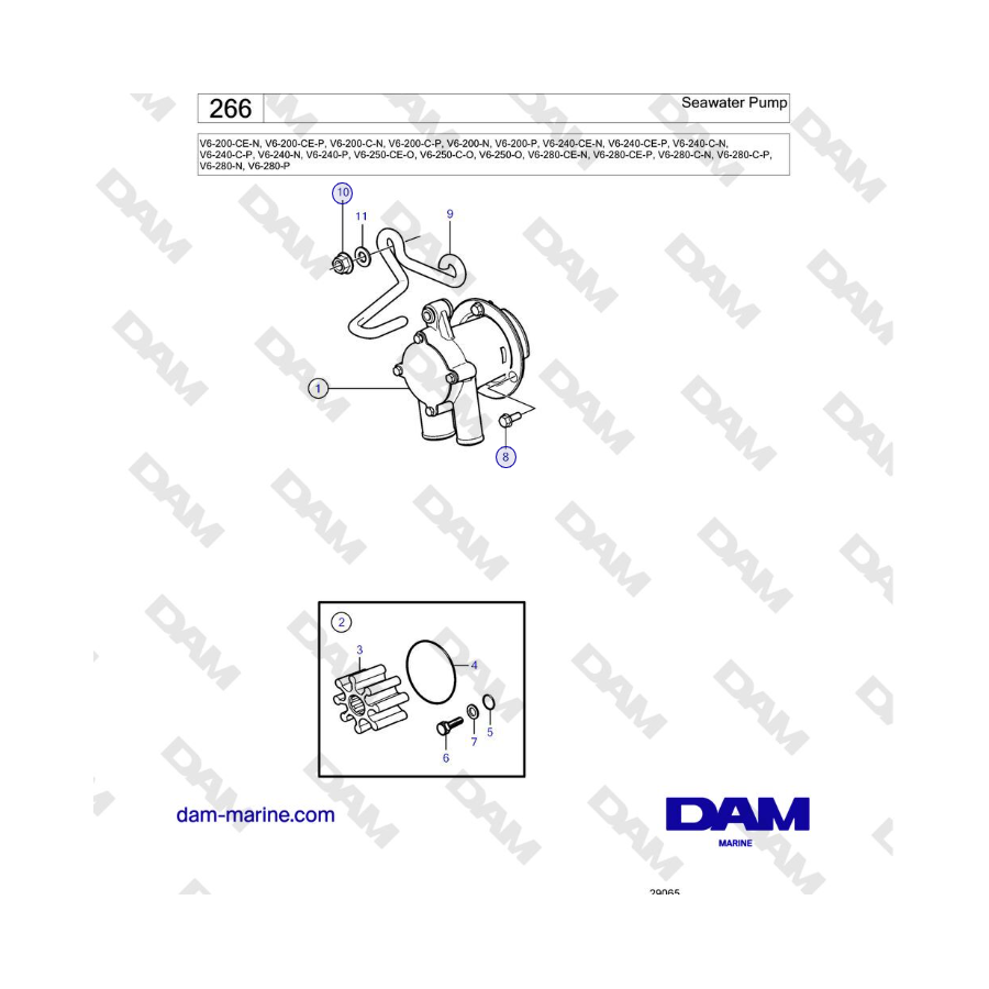 Volvo Penta V6-250 - Seawater Pump