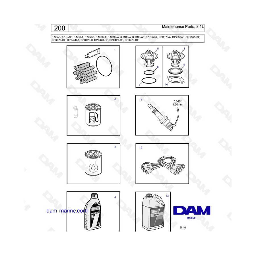 Volvo Penta 8.1L GSI - Maintenance Parts, 8.1L