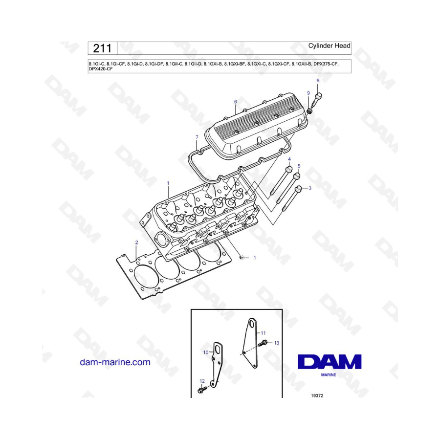 Volvo Penta 8.1L GSI - Culata