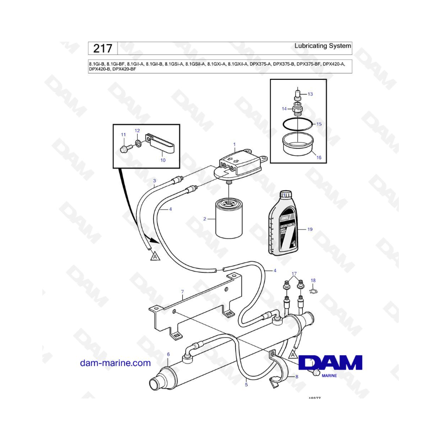 Volvo Penta 8.1L GSI - Lubricating System